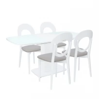 Набор мебели для кухни Leset Денвер 1Р + Хьюстон (Белый/Коричневый)