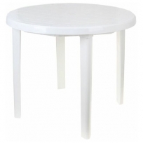 Стол круглый, размер 90х90х75 см, цвет белый