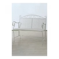 Кованая садовая скамейка лилли, белая, 105х55х95 см