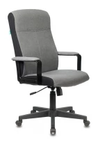 Кресло руководителя DOMINUS Ткань/Пластик, Серый 10-128 (ткань)/Чёрный (пластик)